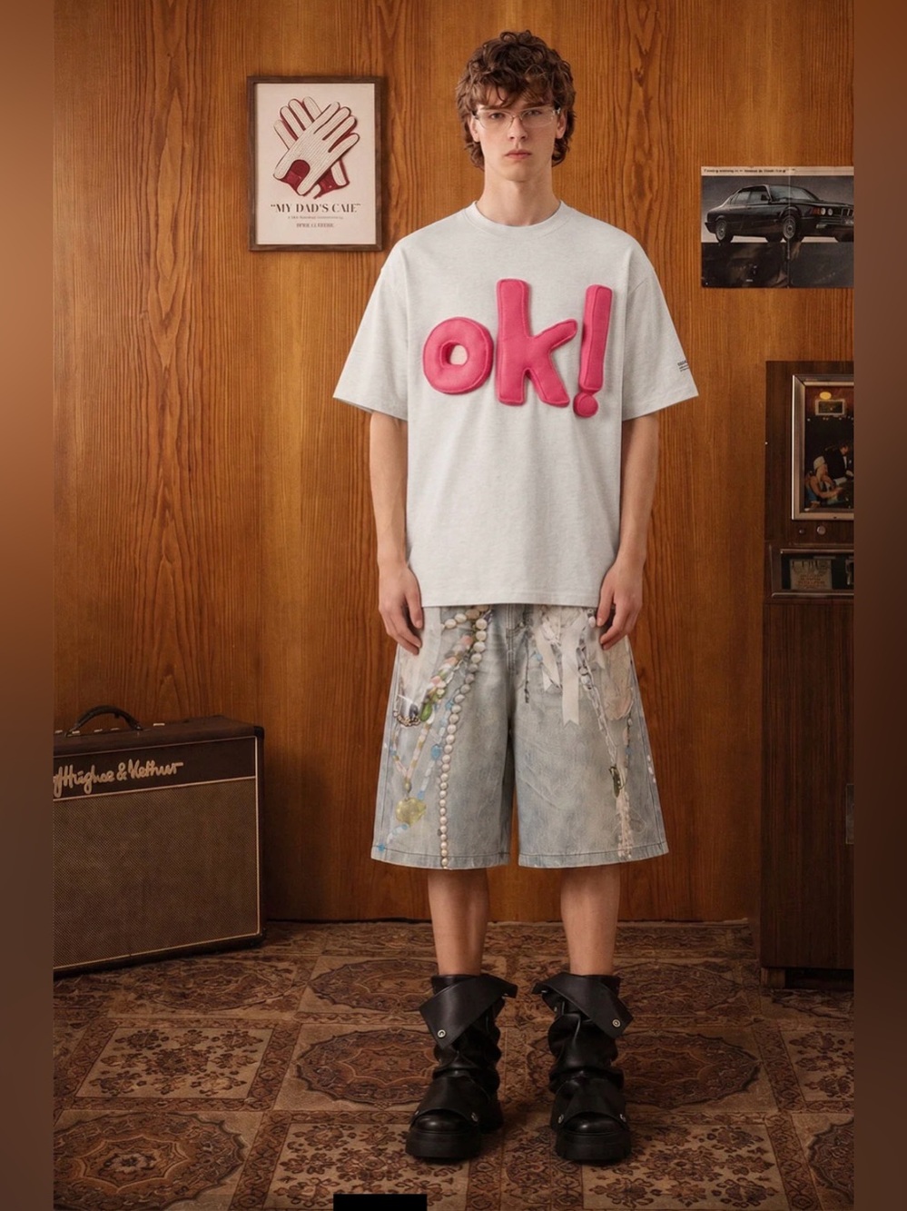 FUN "OK!" GRAPHIC T-SHIRT - XL